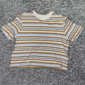 BILLABONG STRIPED CROPPED T SHIRT